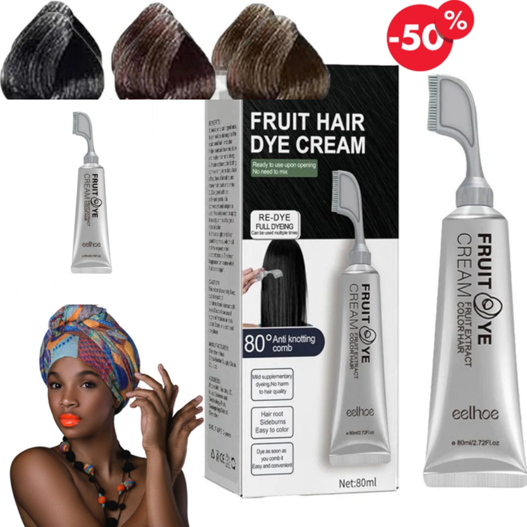 Crème de teinture pour cheveux aux fruits naturels