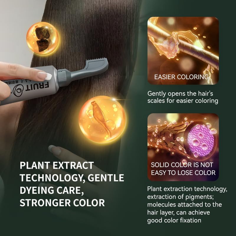 Crème de teinture pour cheveux aux fruits naturels