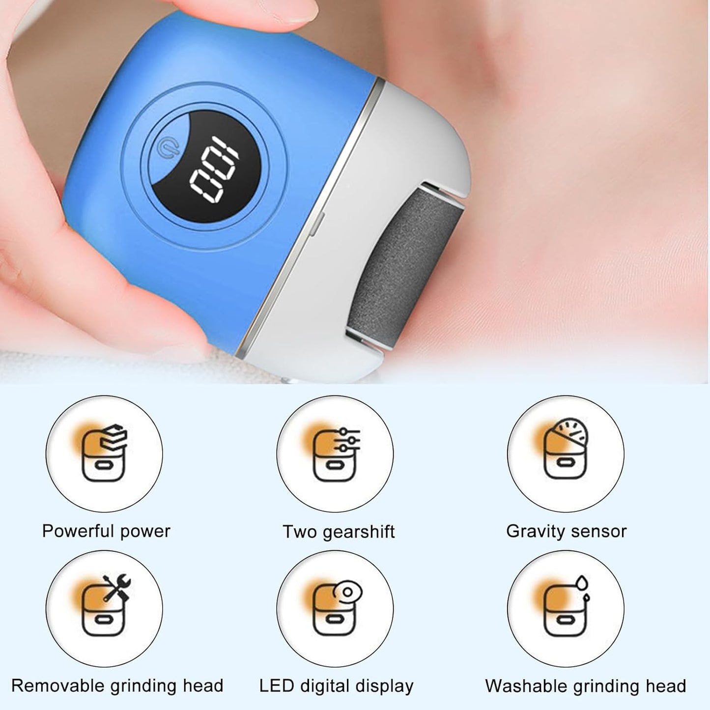 🦶 Mini Ponceuse Électrique pour Pédicure – Votre alliée beauté pour des pieds doux et impeccables à la maison !