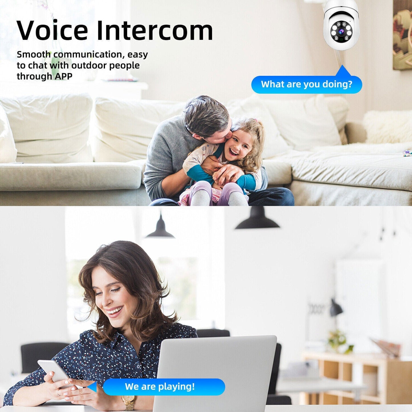 Caméra à ampoule de surveillance WiFi 1080Psn