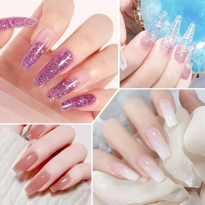 Ensemble de manucure d'extension d'ongles en gel de séparation naturel